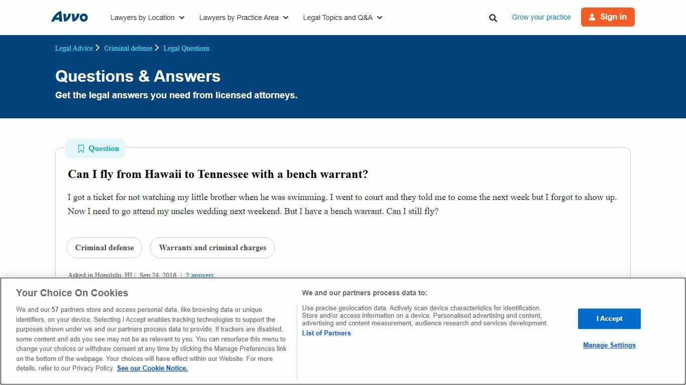 Can I fly from Hawaii to Tennessee with a bench warrant? - Legal Answers