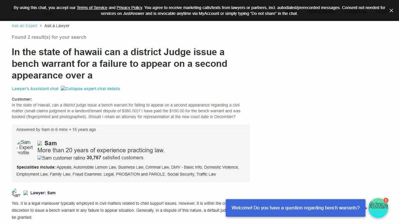 Hawaii Bench Warrant for Civil Case: Misdemeanor or Felony?
